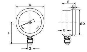Manometri di pressione analogici Bell